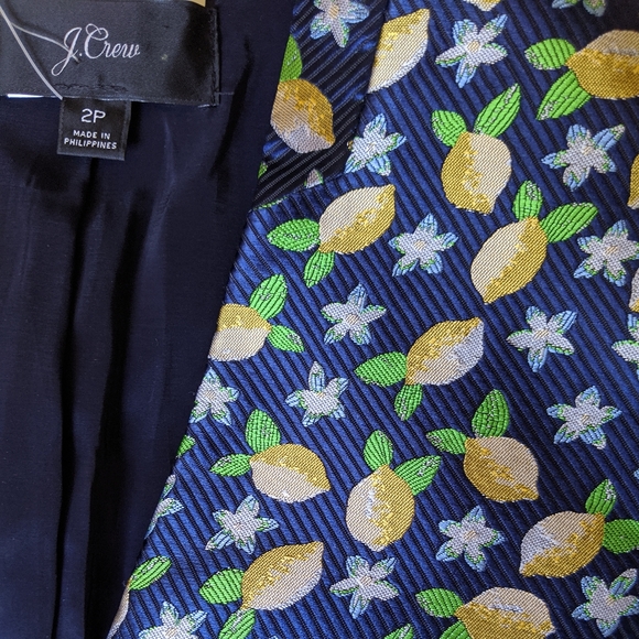 J Crew Lemon Jacquard Blazer - Picture 5 of 6